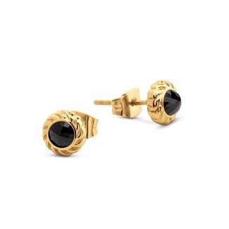 Melano Jewelry Friends Gaya oorknopjes - Black