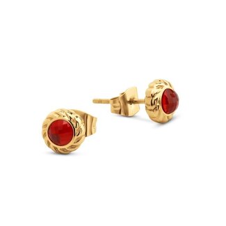 Melano Jewelry Friends Gaya oorknopjes - Copper Orange