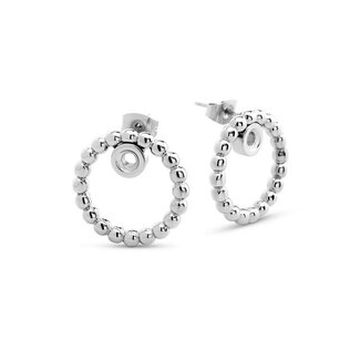 Melano Jewelry Twisted Tamika oorbellen - Zilverkleurig