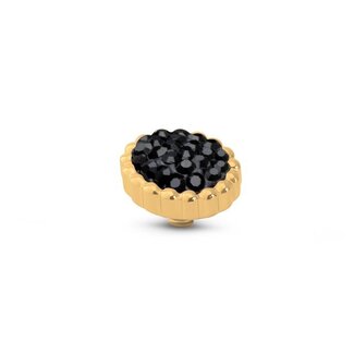 Melano Jewelry Twisted Bali Flat Steen - Zwart