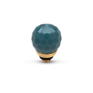 Melano Jewelry Twisted Facet cz ball - Retro Blue