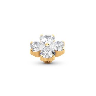 Melano Jewelry Twisted Heart Clover - Crystal