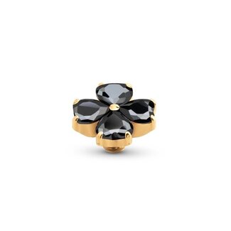 Melano Jewelry Twisted Heart Clover - Black