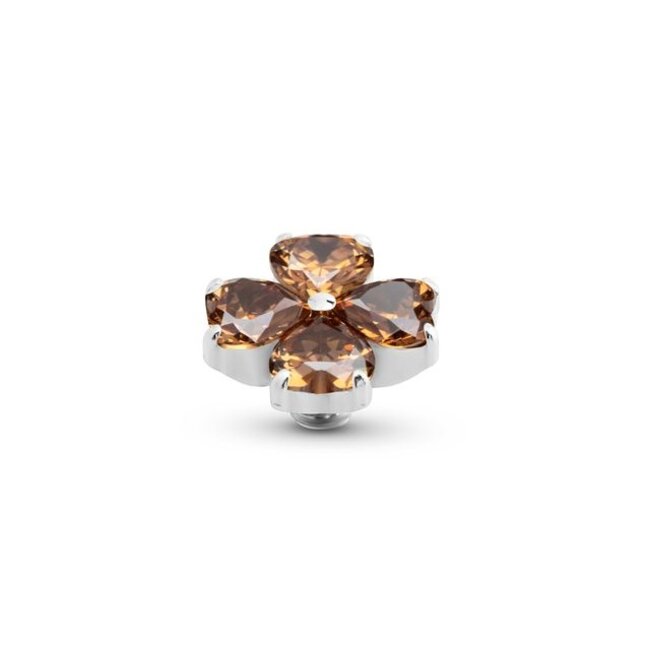 Twisted Heart Clover - Coffee