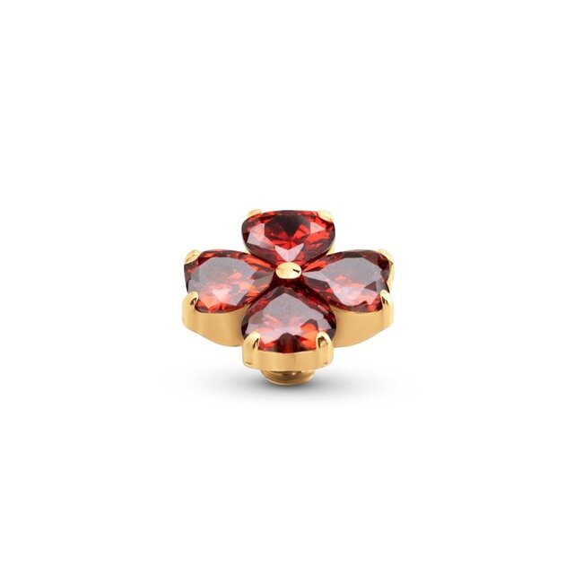 Twisted Heart Clover - D d Garnet