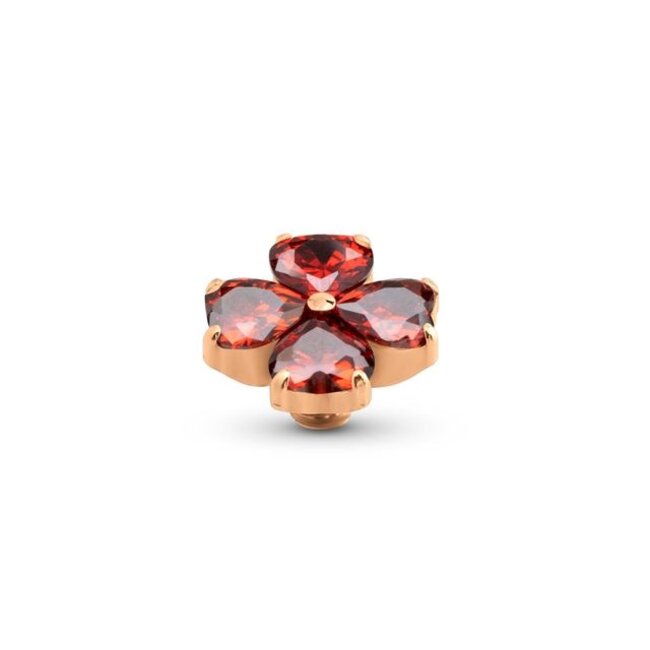 Twisted Heart Clover - D d Garnet