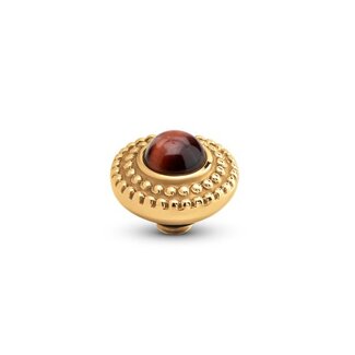Melano Jewelry Twisted Bali Bulb Gem - Red Tigereye