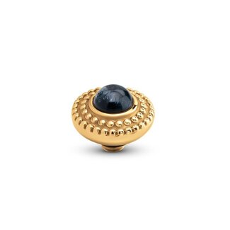 Melano Jewelry Twisted Bali Bulb Gem - Blue Tigereye