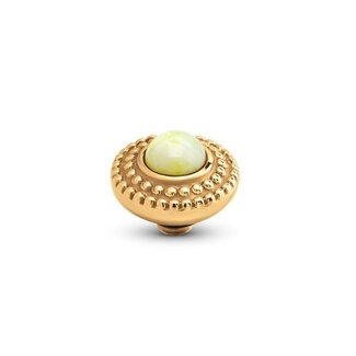 Melano Jewelry Twisted Bali Bulb Gem - Lemon Aventurine