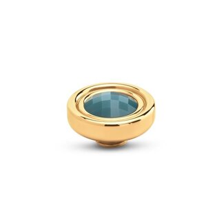 Melano Jewelry Vivid Button - Retro Blue