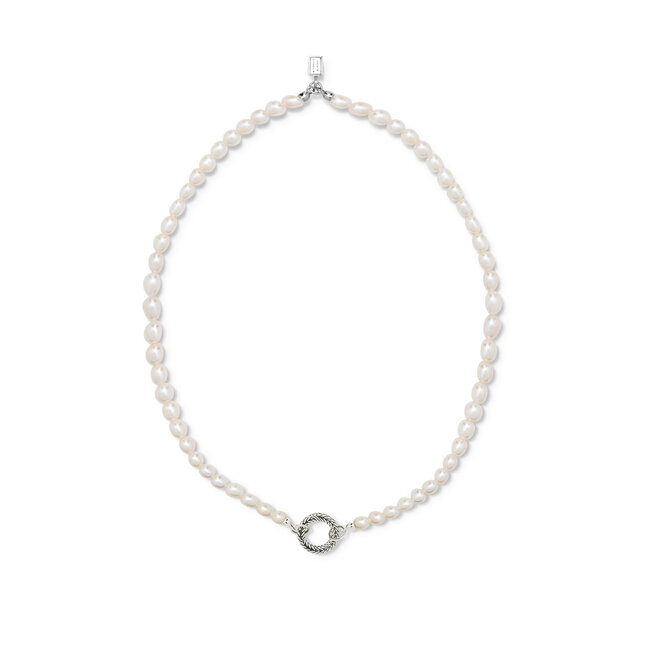 Ketting Barbara XS Pearl Zilver - 45cm