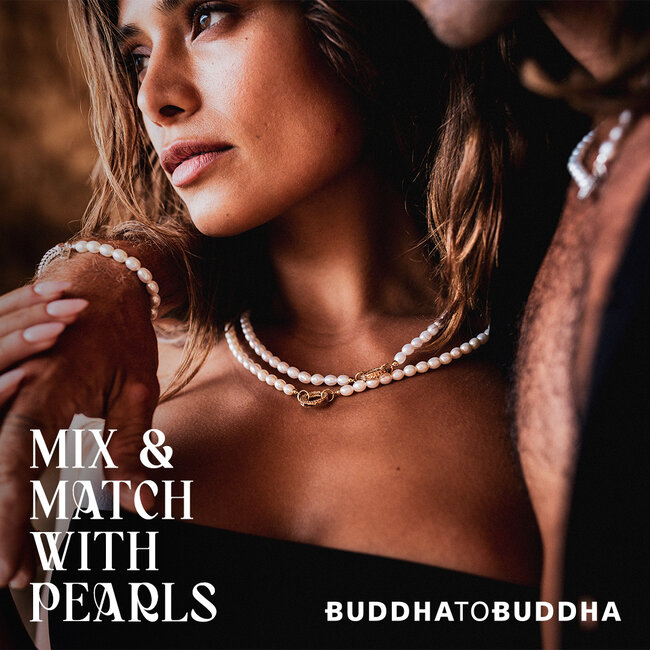 Ketting Barbara XS Pearl Verguld - 45cm