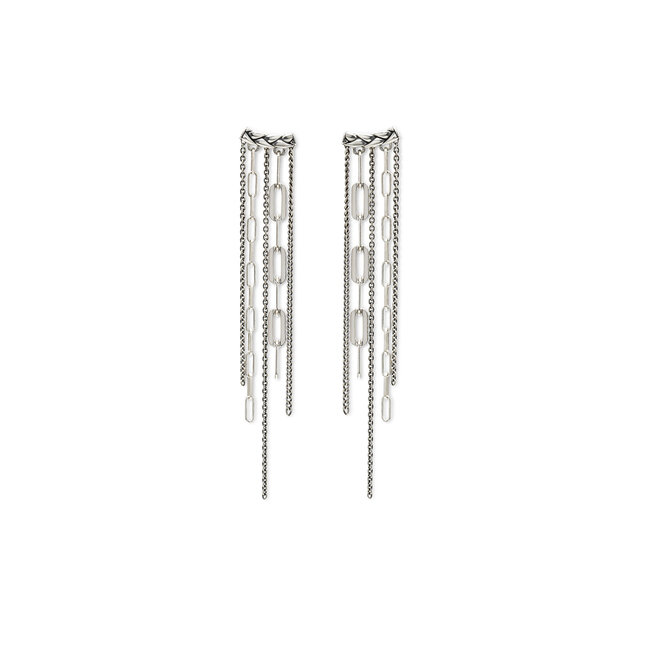 Multi Chain Oorbel George Zilver Single Piece