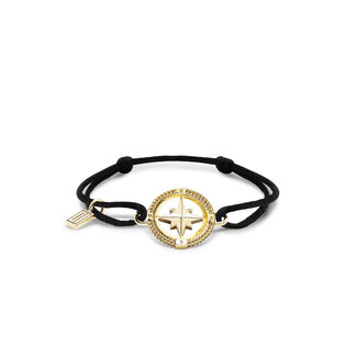 Buddha to Buddha Koord Armband Barbara Compass Verguld