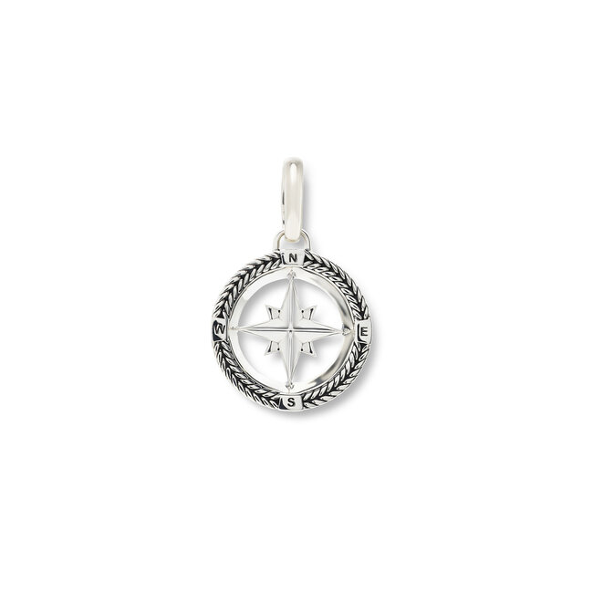 Hanger Barbara Mini Compass Zilver