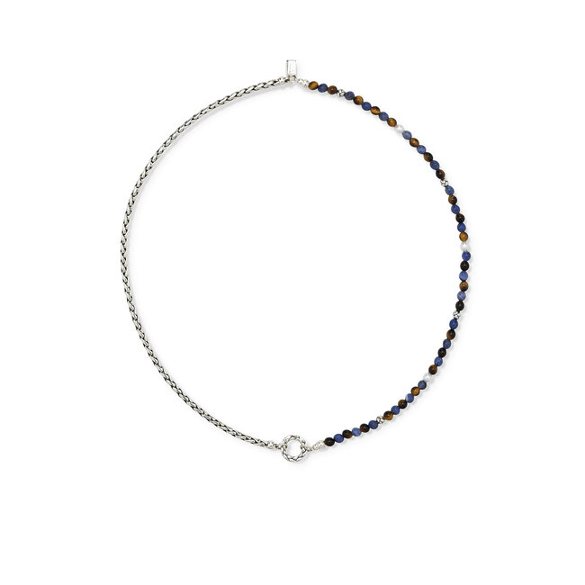 Stacking Ketting Spirit Bead Zilver Tiger Eye Sodalite