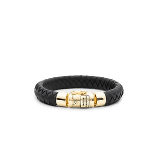 Buddha to Buddha Armband Leather Ben Verguld Black