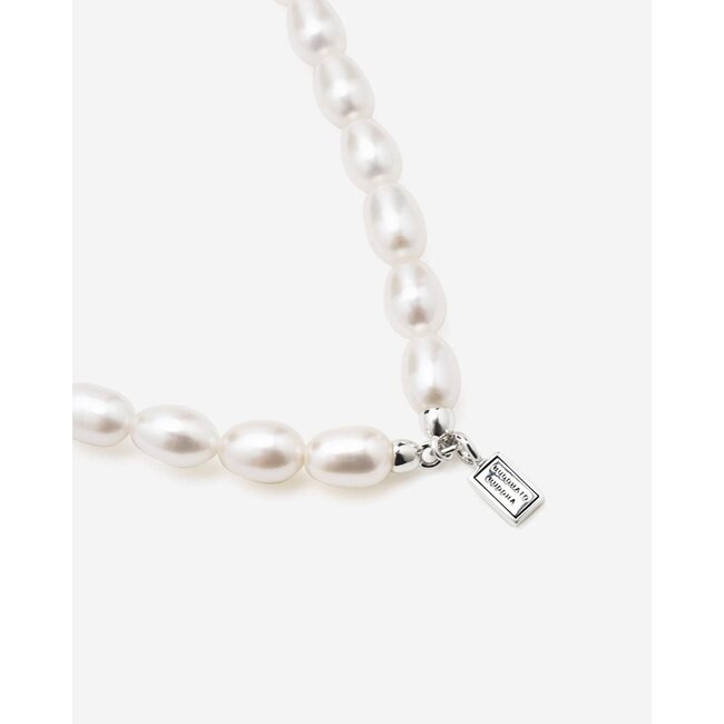Ketting Barbara XS Pearl Zilver - 45cm