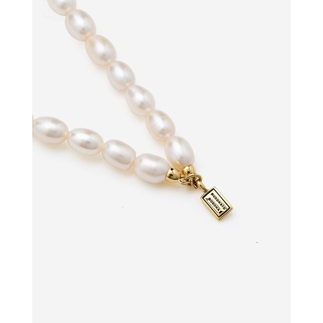 Ketting Barbara XS Pearl Verguld - 45cm