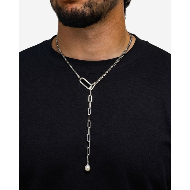 Multi Chain Y-Ketting George Zilver - 50cm