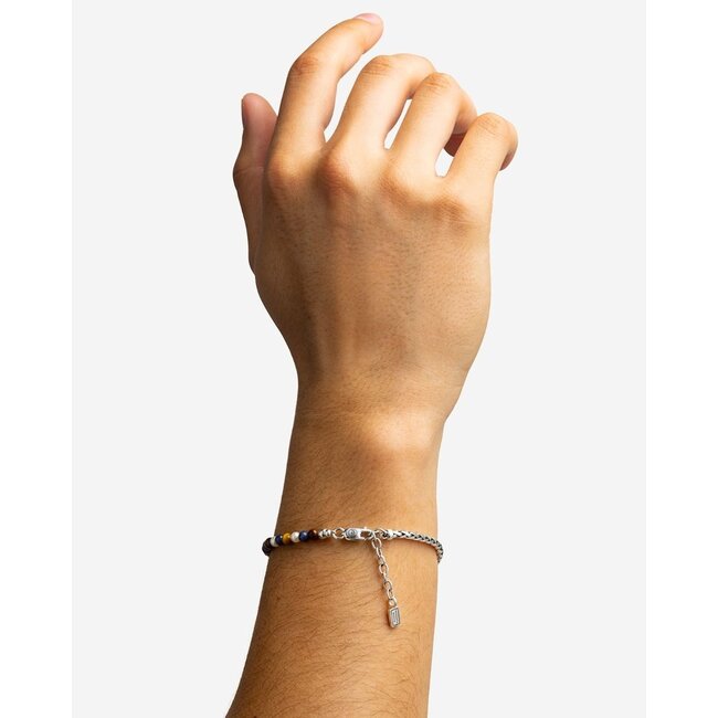 Stacking Armband Spirit Bead Zilver Tiger Eye Sodalite