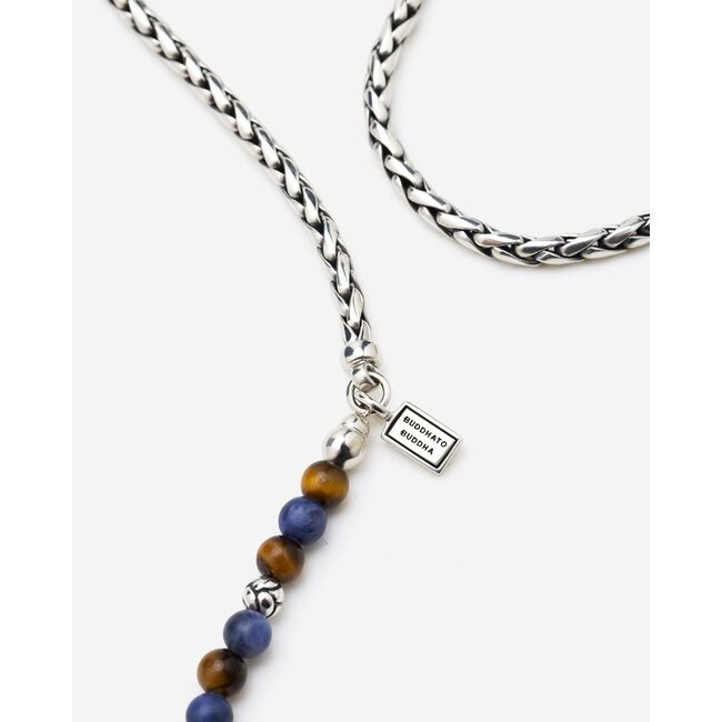 Stacking Ketting Spirit Bead Zilver Tiger Eye Sodalite