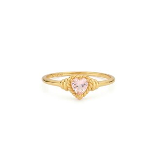 24Kae Ring met hartvormige steen - 124167Y