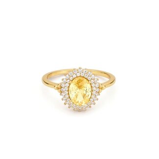 24Kae Ring met gekleurde stenen - 124172Y