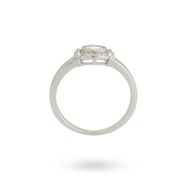Ring met ovale steen en details - 124174S