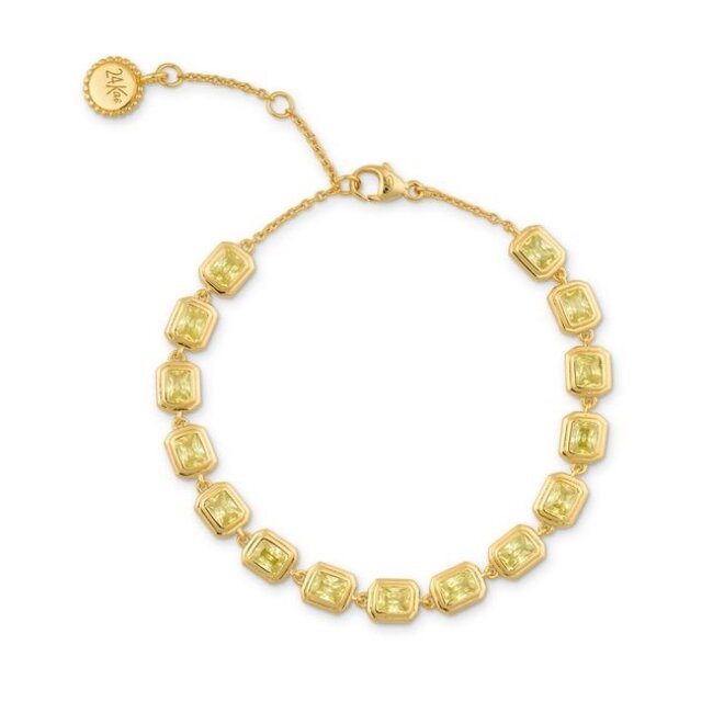 Vintage look armband met gekleurde stenen - 22482Y