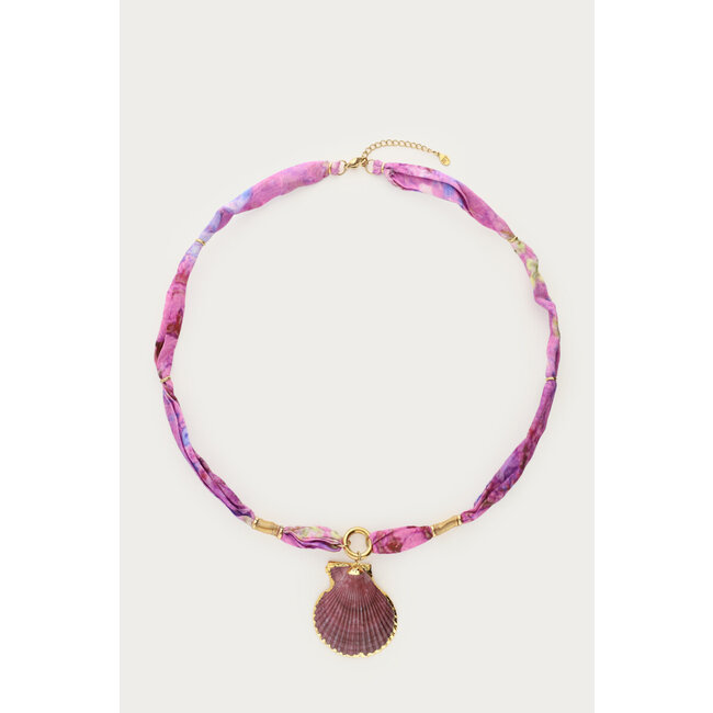 Nomads bandana ketting met schelp