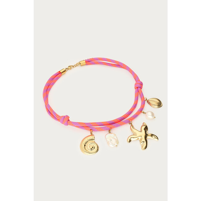 Nomads touwketting met bedels