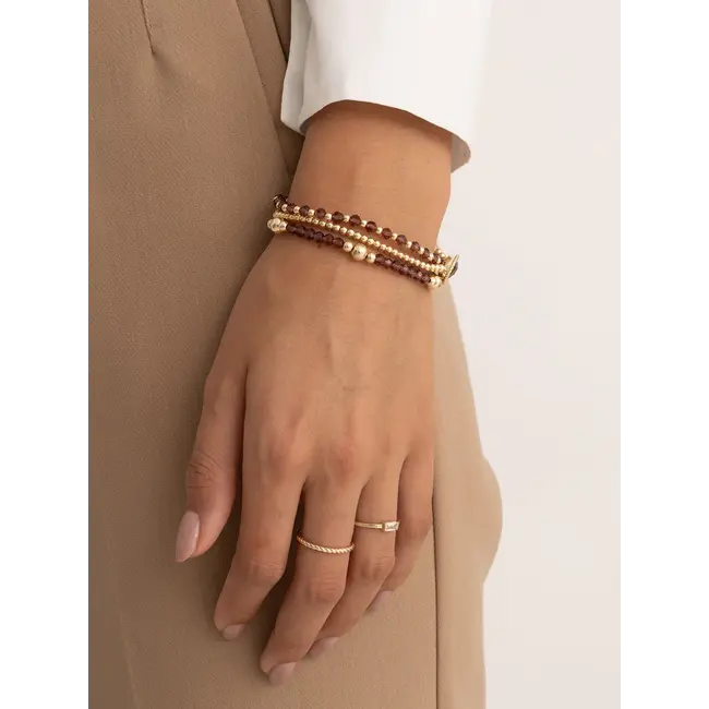 Bold Mix Armband Aubergine Quartz