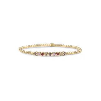 Sparkling Jewels Crystal Tube Armband Multicoloured Zirconia