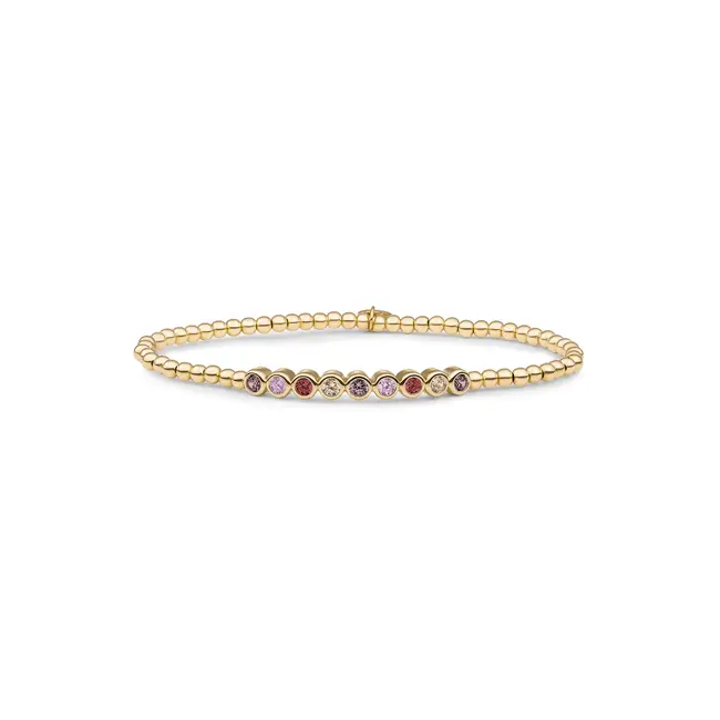 Crystal Tube Armband Multicoloured Zirconia