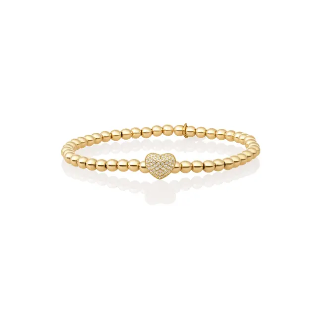 Heart Disc Armband Zirconia