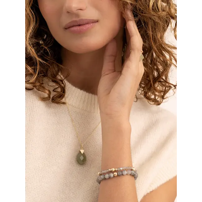 Saturn Armband Large Labradorite