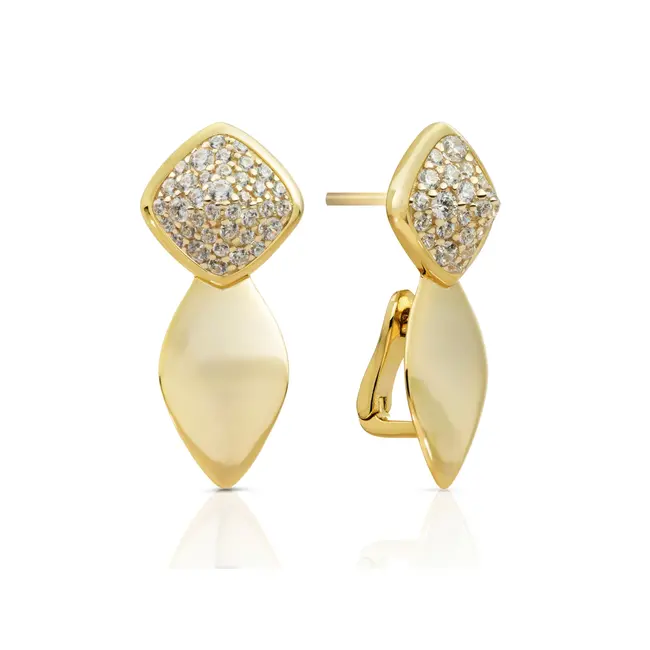 Edge Push Back Oorbellen Zirconia