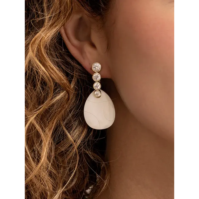 Tube Push Back Oorbellen Zirconia