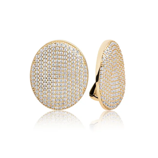 Fuse Push Back oorbellen Zirconia