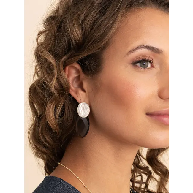 Fuse Push Back oorbellen Zirconia