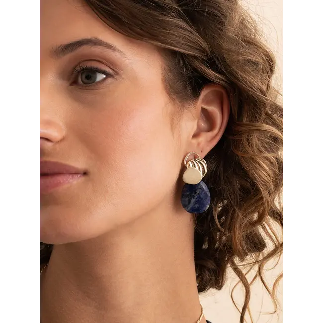 Uneven Push Back Oorbellen Zirconia