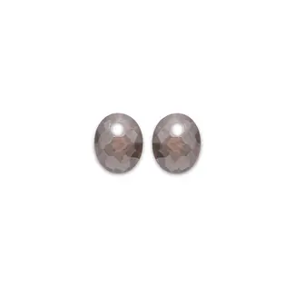 Sparkling Jewels Oorbel Edelstenen Small Oval Smoky Quartz