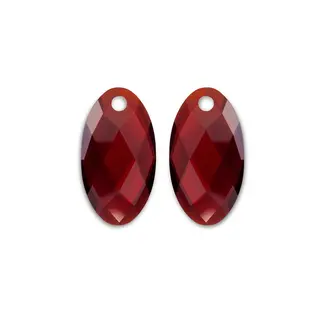 Sparkling Jewels Oorbel Edelstenen Large Leaf Ruby Quartz