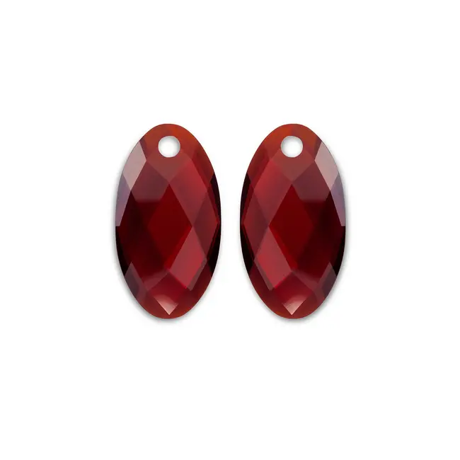 Oorbel Edelstenen Large Leaf Ruby Quartz