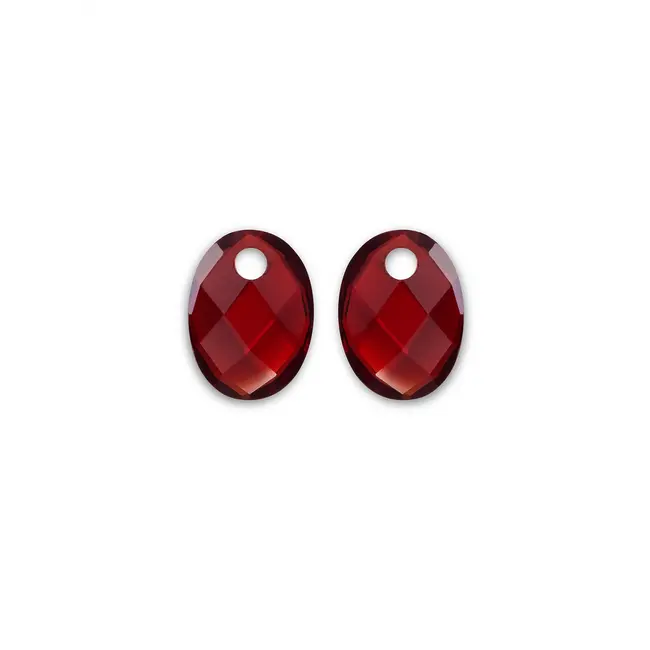 Oorbel Edelstenen Medium Oval Ruby Quartz