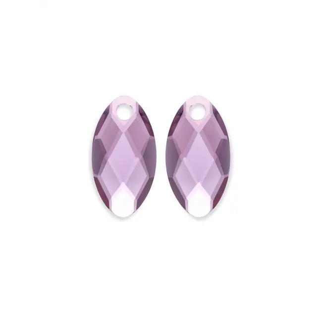 Oorbel Edelstenen Leaf Aubergine Quartz