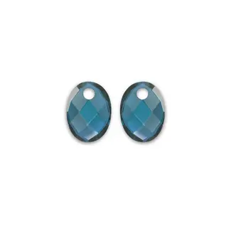 Sparkling Jewels Oorbel Edelstenen Medium Oval Ocean Topaz Quartz