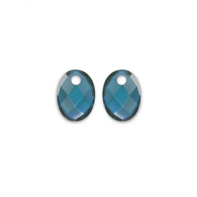 Oorbel Edelstenen Medium Oval Ocean Topaz Quartz