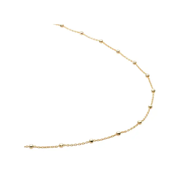 Small Faceted Ball Chain Ketting - 50cm